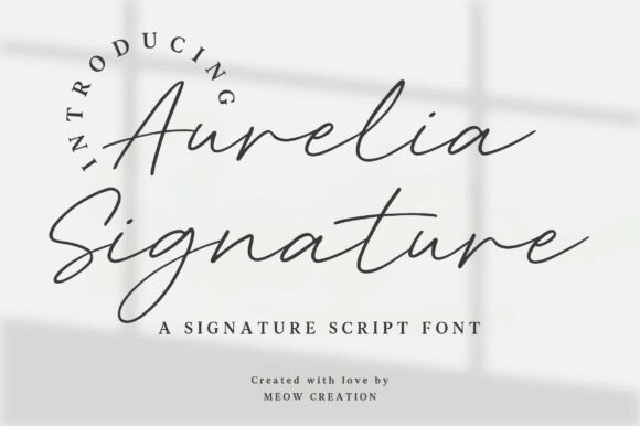 Aurelia Signature: The Modern Script Font for Brands