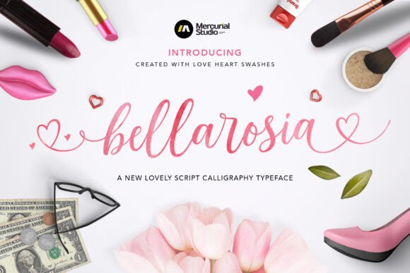 Bellarosia: A Romantic Script Typeface for Design