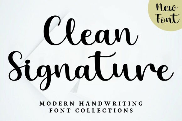 Clean Signature: A Modern Handwritten Script Font
