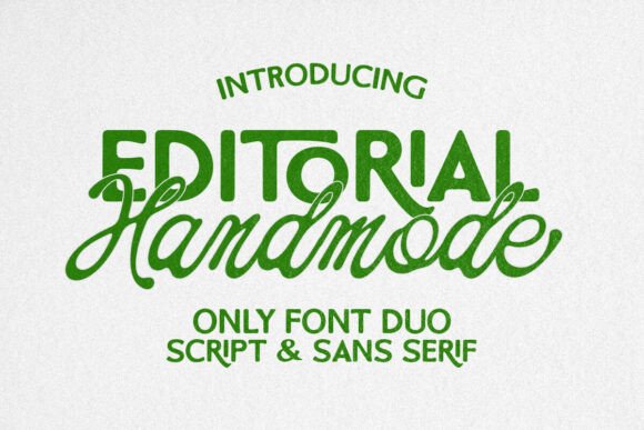 Handmode Editorial Duo: A Sweet Font for Small Business