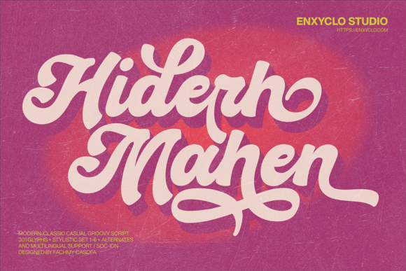 Hiderh Mahen: A Retro Script Font for Editorial Design