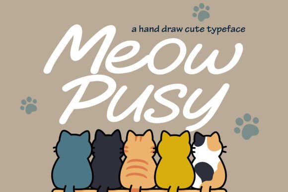 Meow Pusy: A Playful Script Typeface for Editors