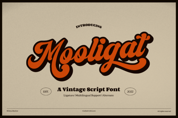 Mooligat: A Bold Vintage Script Font for Branding