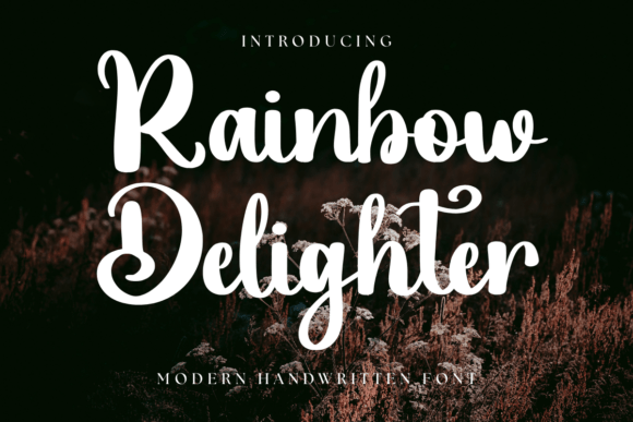 Rainbow Delighter: A Modern Script Font for Crafters