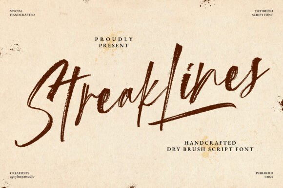Streaklines: The Dry Brush Script Font for Marketers