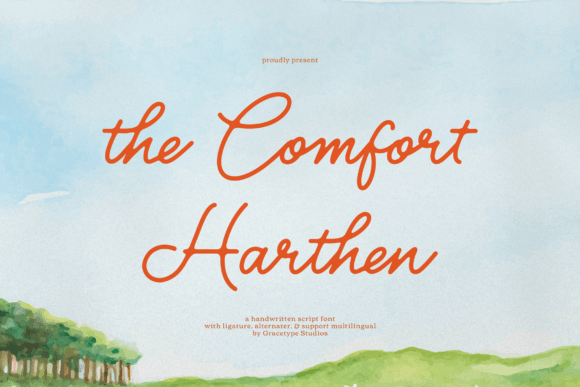 The Comfort Harthen: A Warm Script Font for Crafters