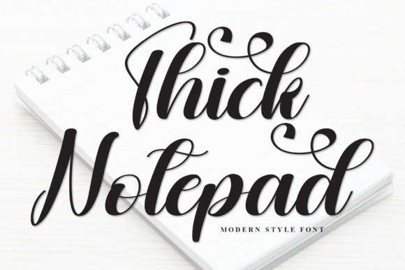 Thick Notepad: A Premium Script Font for Web Design